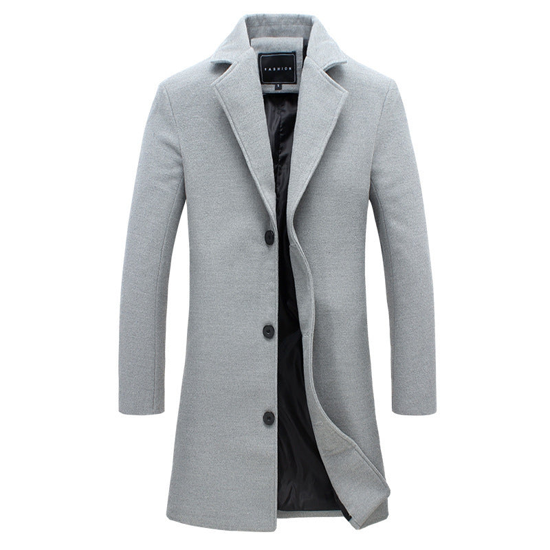 Yves | Men's Single-Breasted Casual Windbreaker Coat
