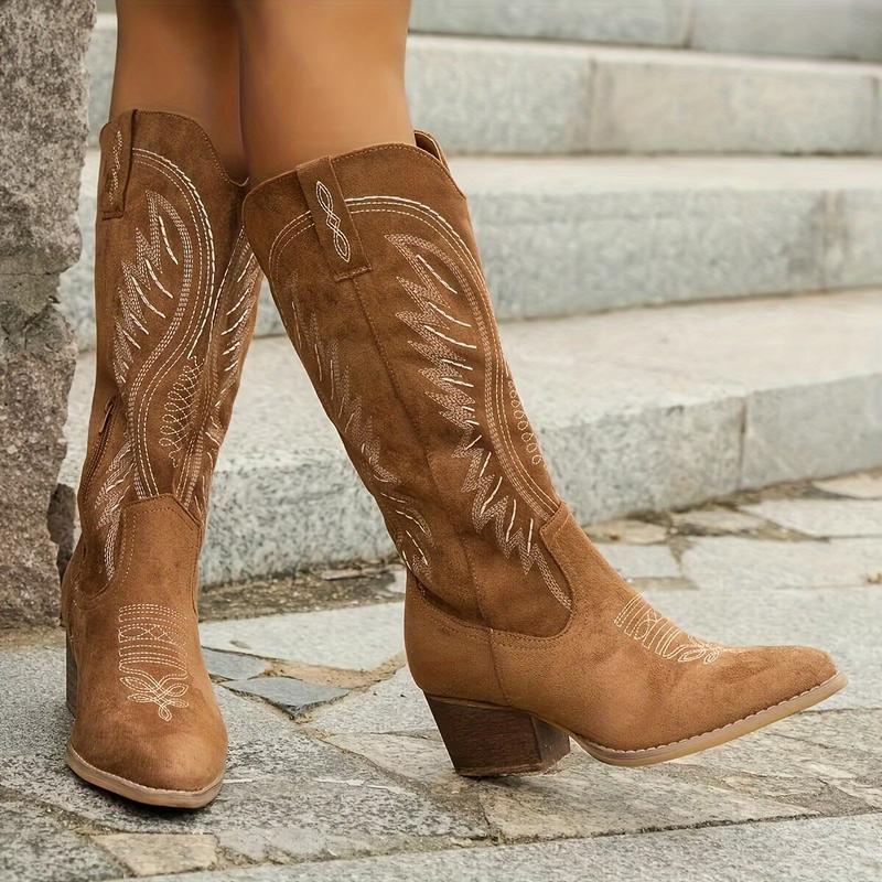 Juniper | Women's Low-Heel Satin Cowboy Boots
