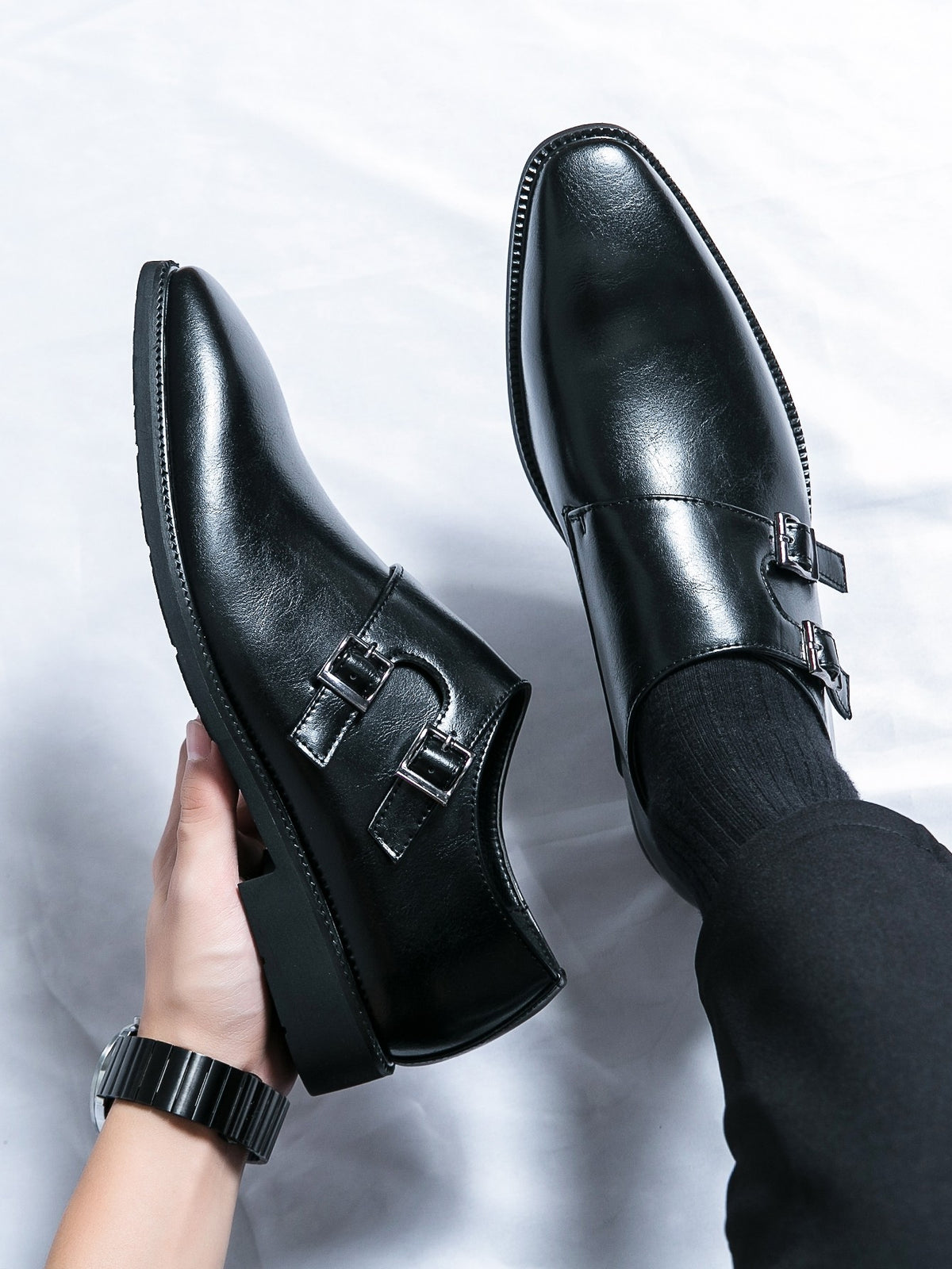 Dorian | Men's Double Monk-Strap Leather Dress Shoes
