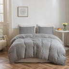 Washed Cotton Solid Colour Bedding Set