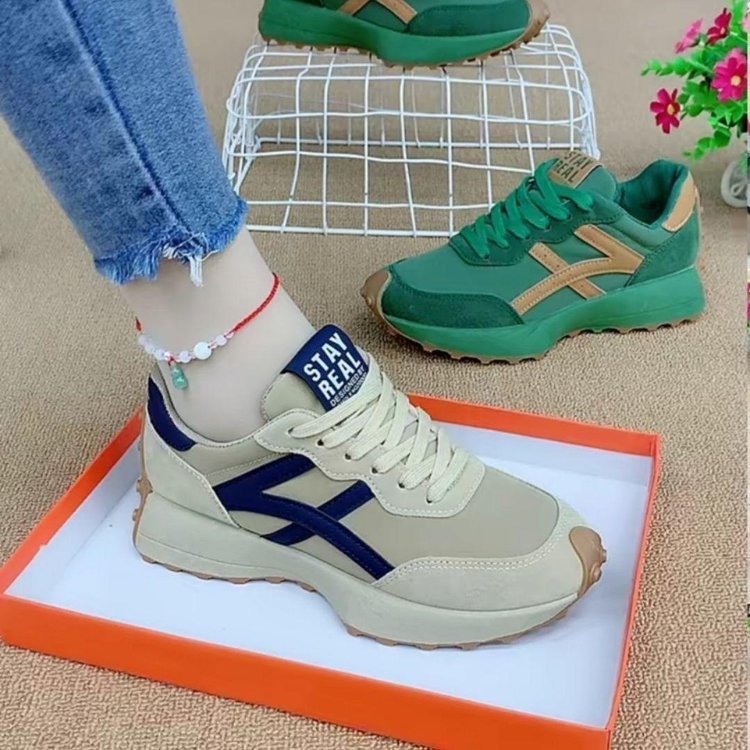 Amy thick-sole sneakers in khaki