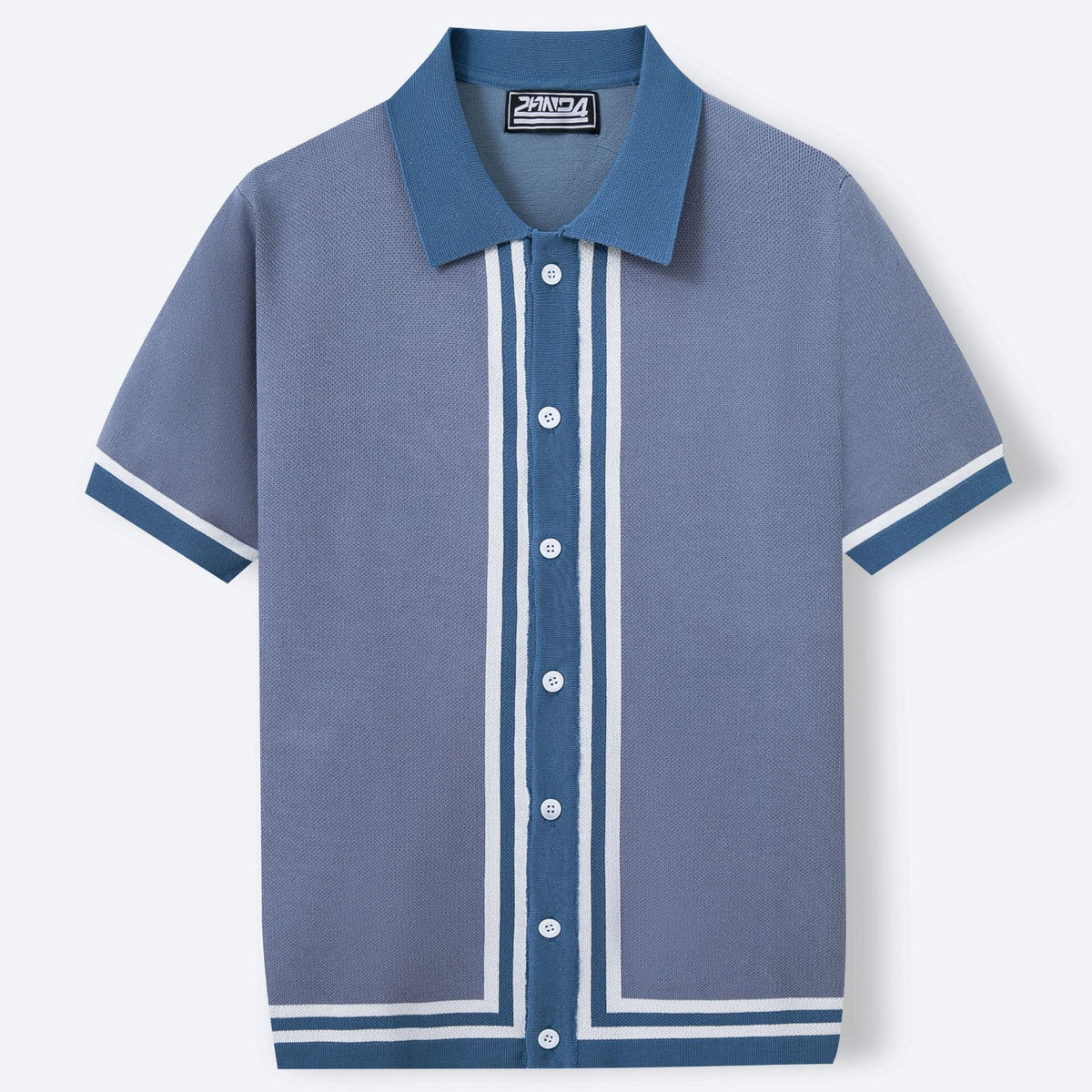 Ferdinand | Men's Striped Knit Short-Sleeve Polo Shirt