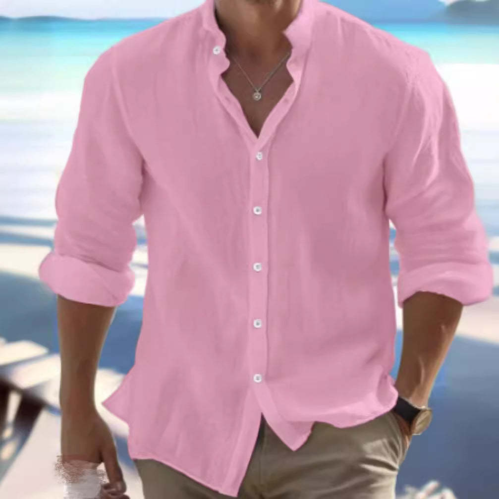 Mathieu | Men's Cotton Long-Sleeve Button-Down Shirt