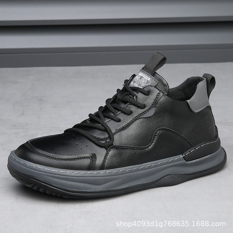 Ezra | Men's High-Top Leather Casual Sneakers