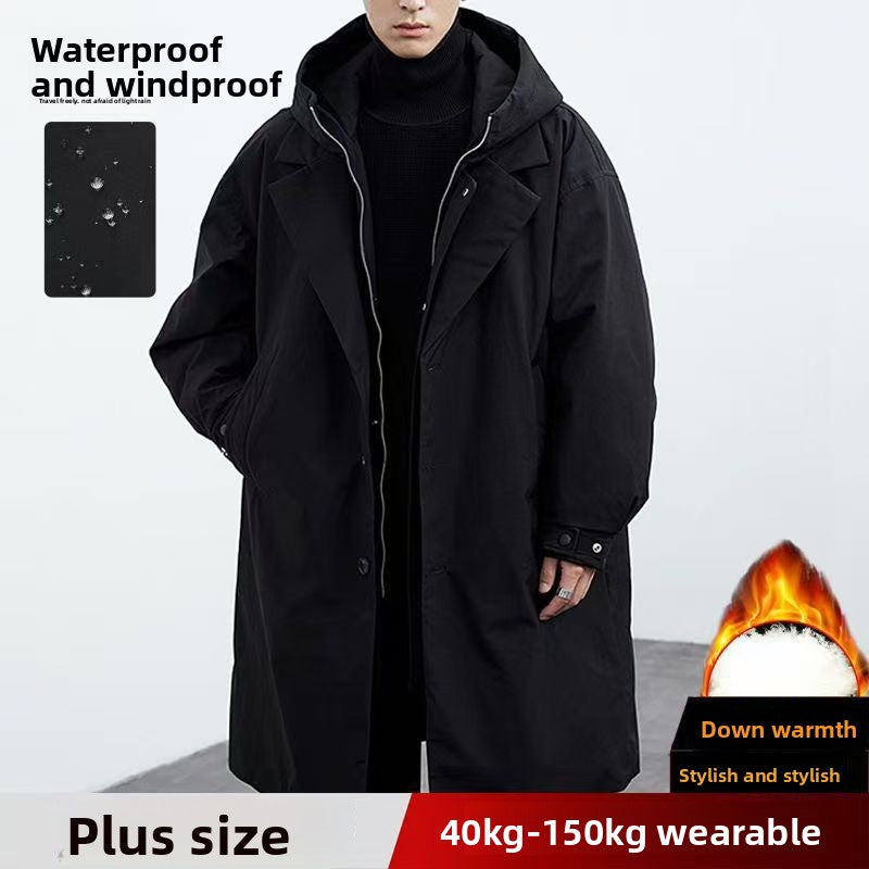 Jules | Men's Oversized Hooded Waterproof Long Rain Jacket