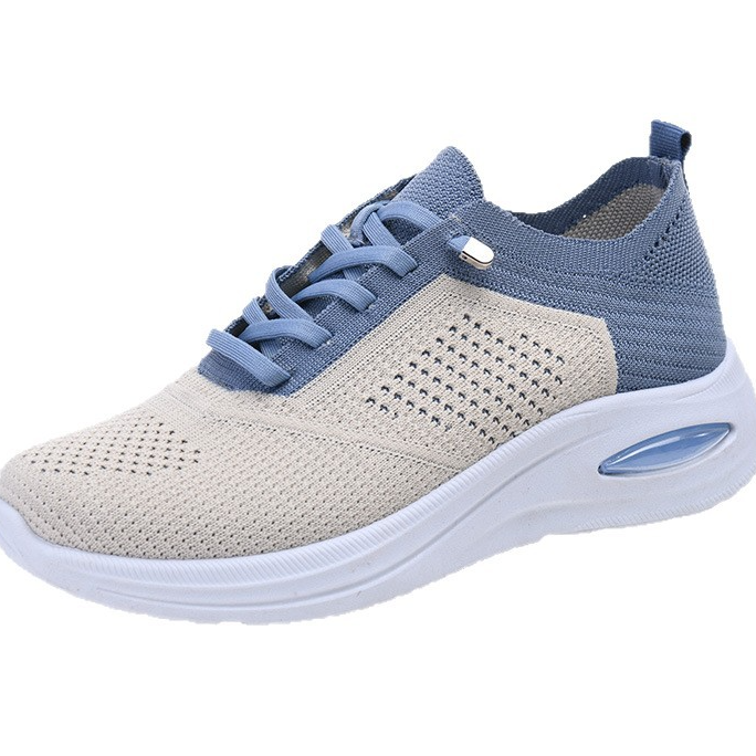 Cleo | Women's Breathable Knit Mesh Lace-Up Sneakers