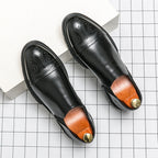 Mens Brogue Leather Lace-Up Shoes