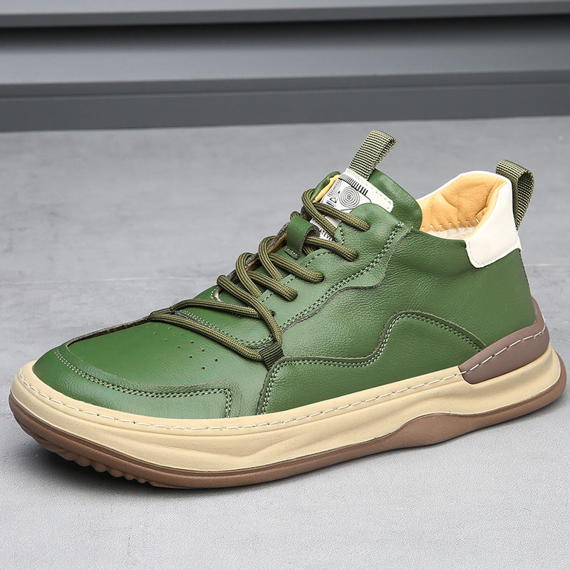 Ezra | Men's High-Top Leather Casual Sneakers
