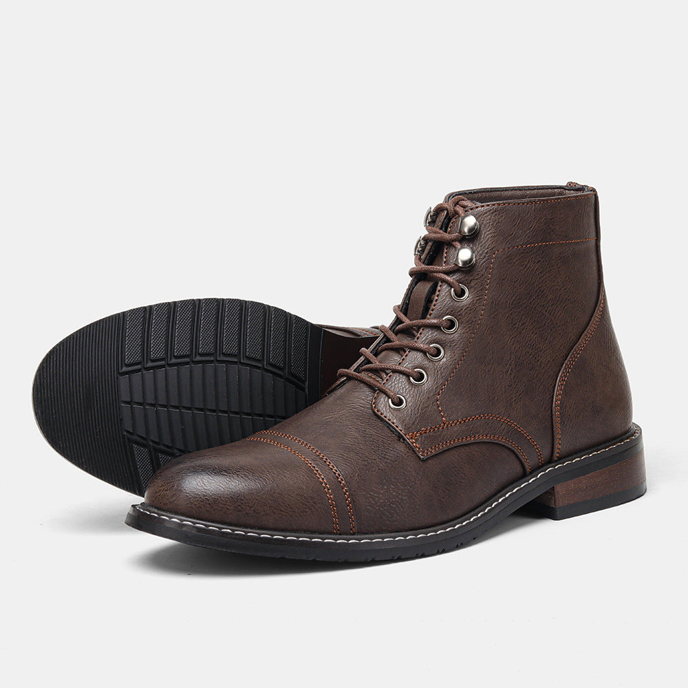 Gideon | Men's Retro Lace-Up Combat Boots