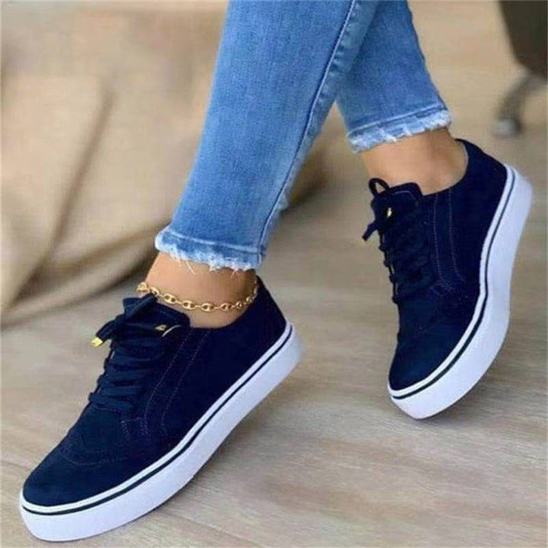 Sary lace-up flat shoes in blue