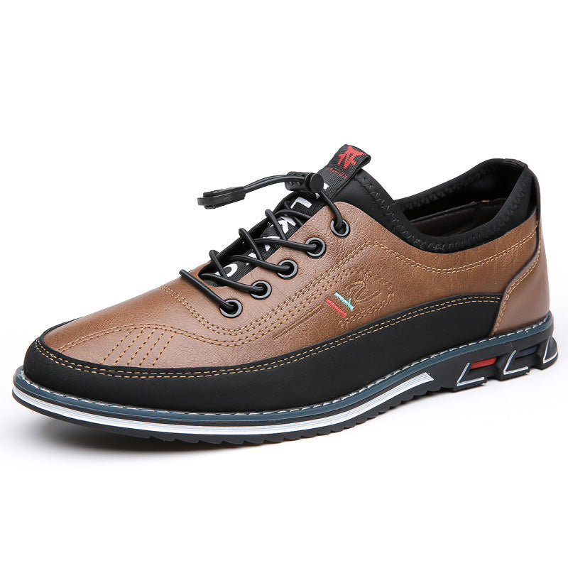 Nolan | Men's Casual Lace-Up Faux Leather Low-Top Sneakers