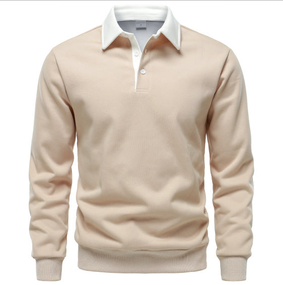 Aurele | Men's Cotton Long-Sleeve Polo Shirt