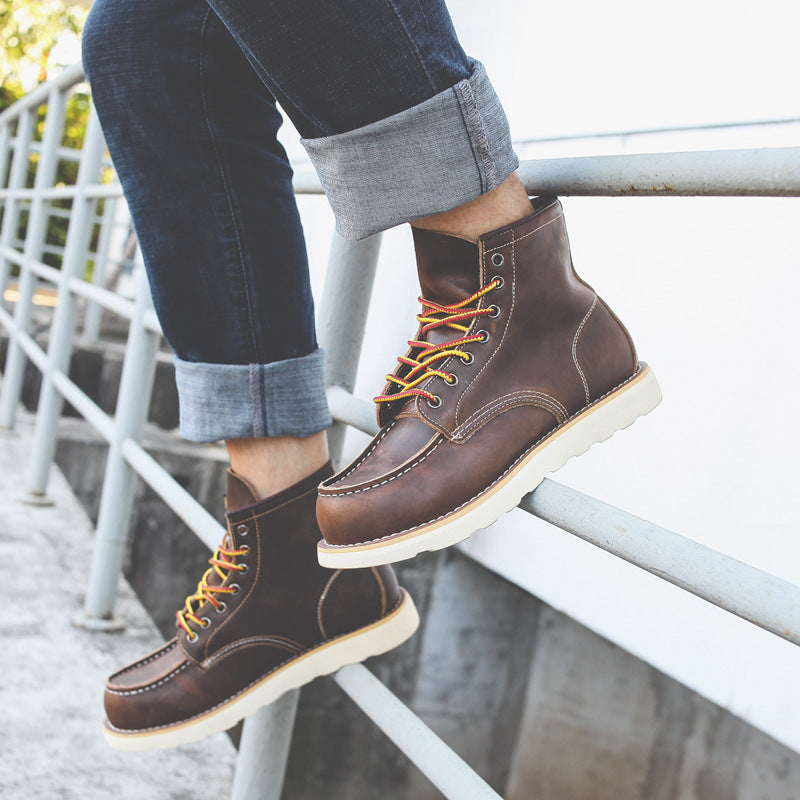 Quentin | Men's Genuine Leather Lace-Up Work Boots