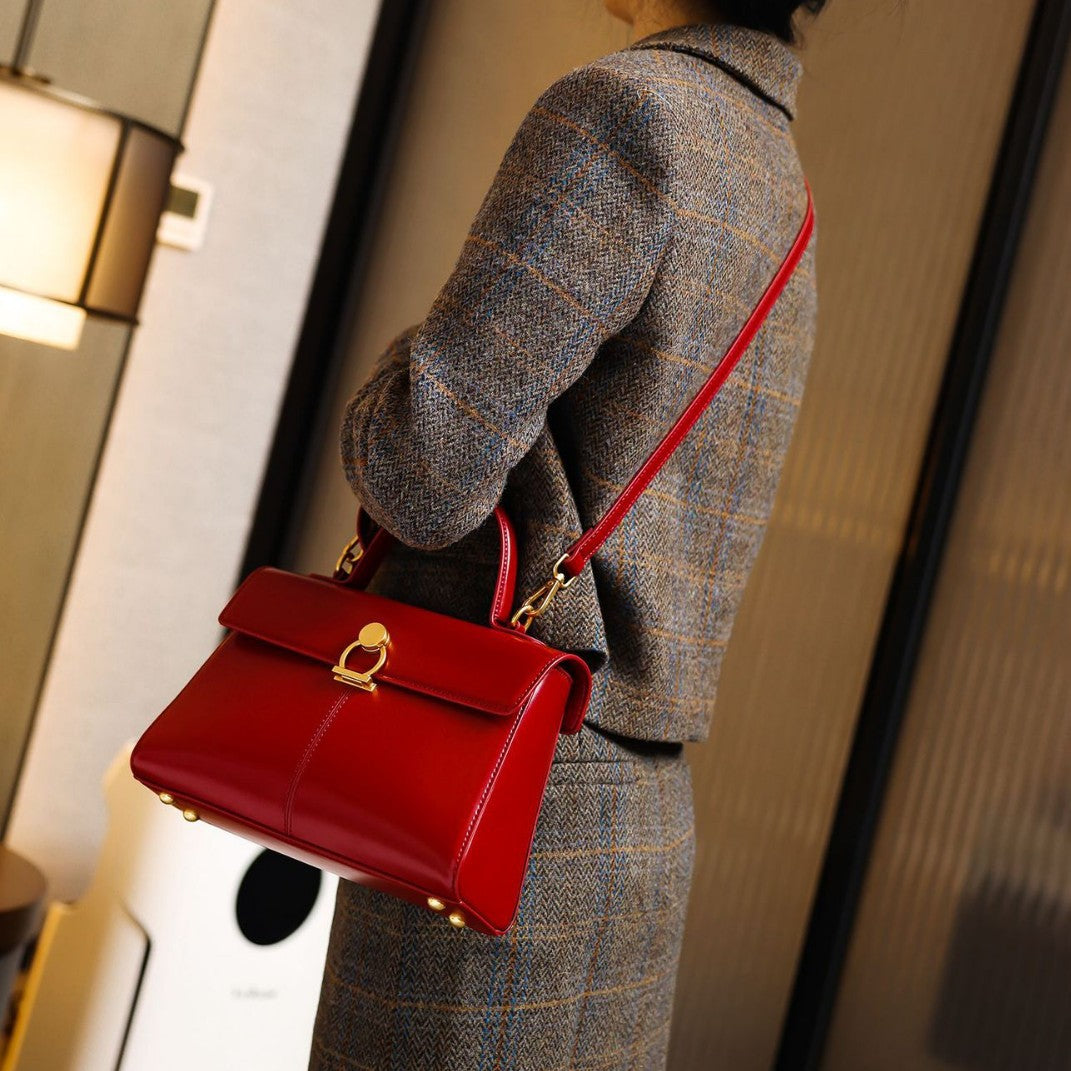 Vivienne | Women's Burgundy Shoulder Tote Bag