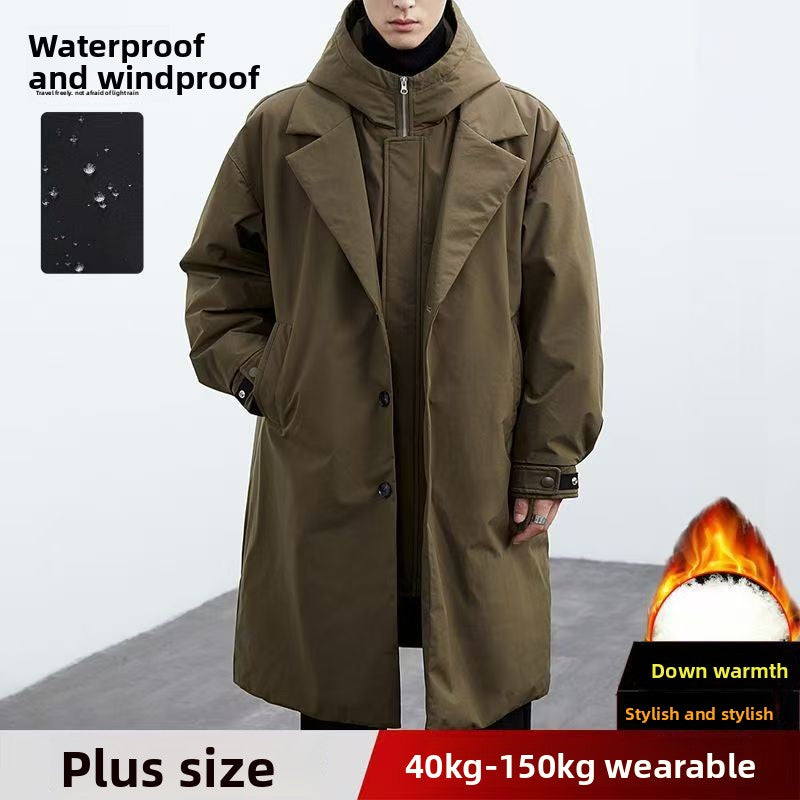 Jules | Men's Oversized Hooded Waterproof Long Rain Jacket