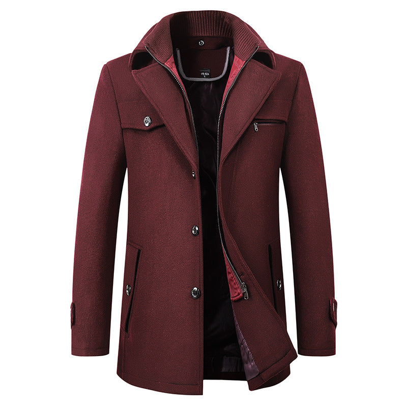 Raphael | Men's Classic Lapel Wool-Blend Coat