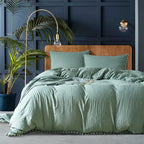 Washed Cotton Solid Colour Bedding Set