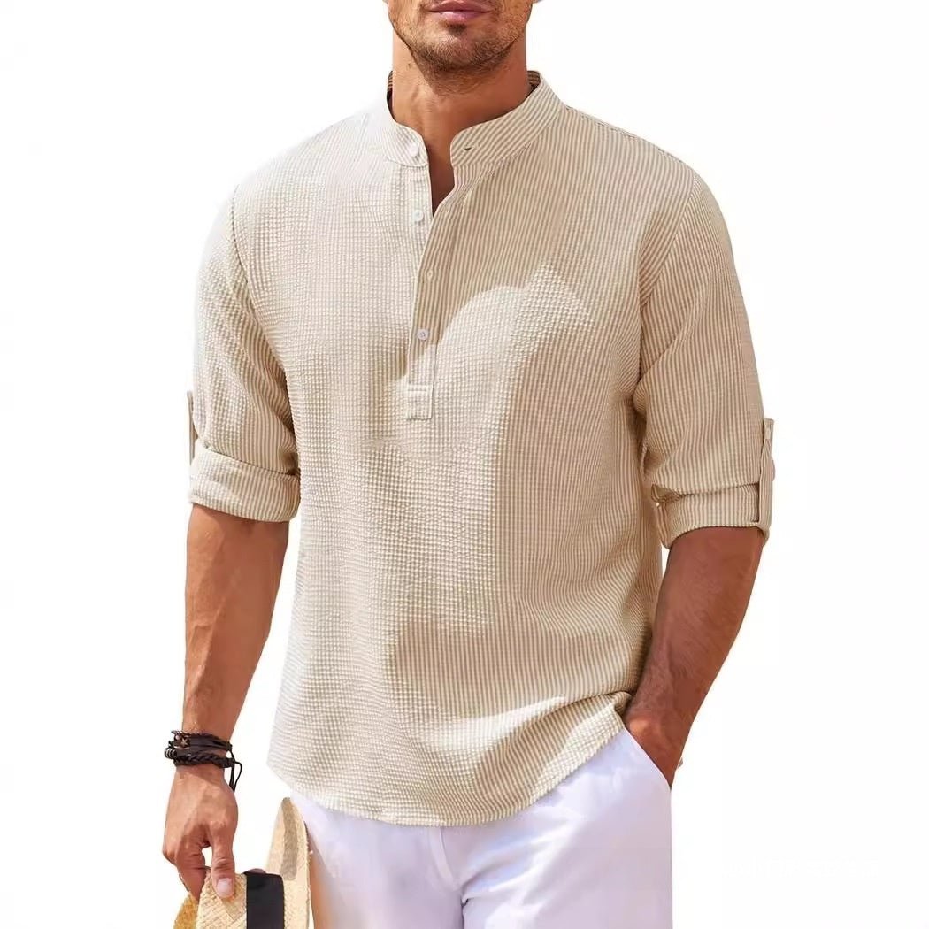 Bruno | Men's Stand-Collar Long-Sleeve Casual Shirt