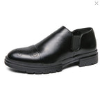 Mens Brogue Leather Lace-Up Shoes
