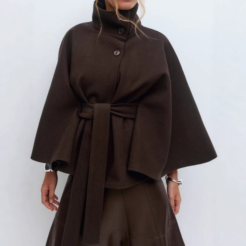 Sidonie | Women's Belted Cape Trench Coat