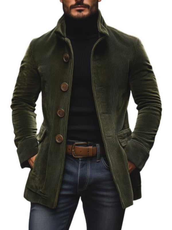 Bastien | Men's Stand-Collar Corduroy Blazer