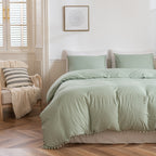 Washed Cotton Solid Colour Bedding Set