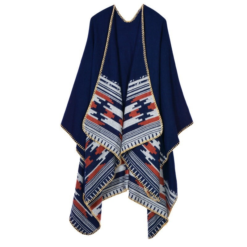 Albertine | Printed Shawl Scarf with Pull-Through Slit