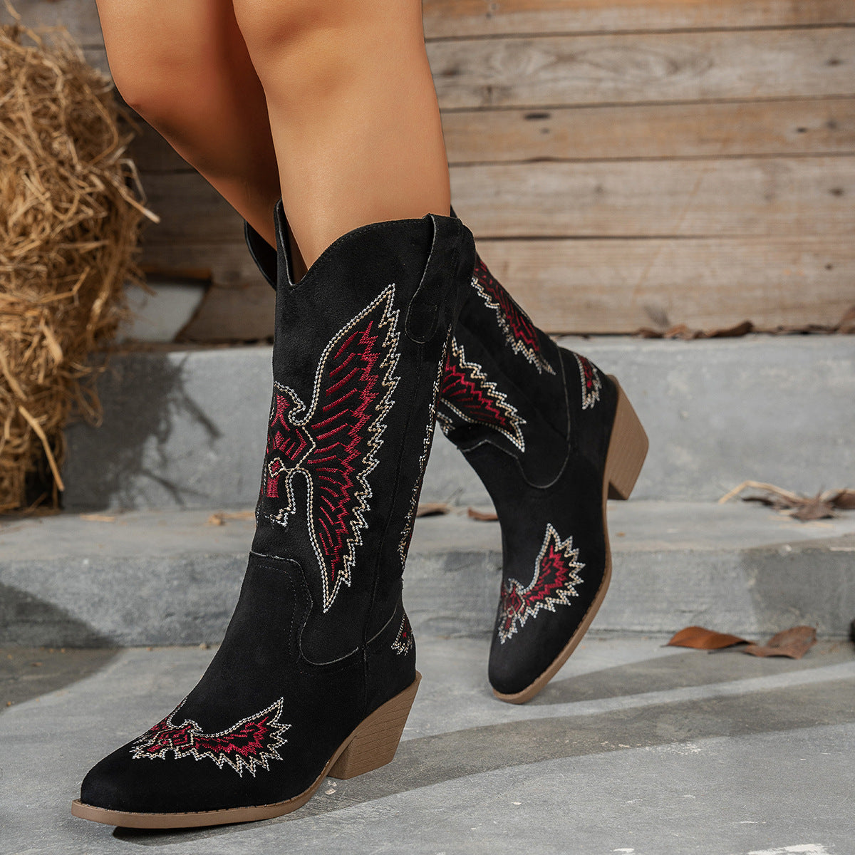Rosalind | Women's Suede Square-Toe Cowboy Boots
