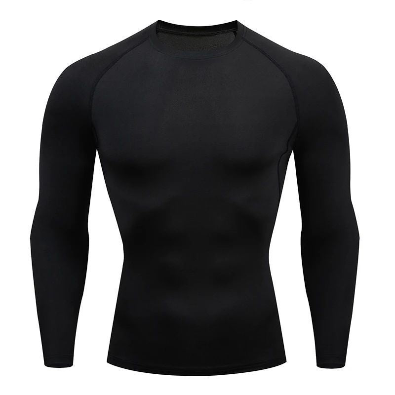 Mens Long Sleeve Fitness Compression Shirt