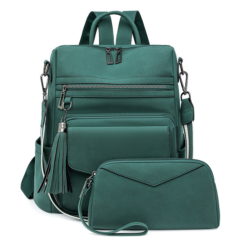 Solange | Women's Two-Tone Faux Leather Convertible Backpack