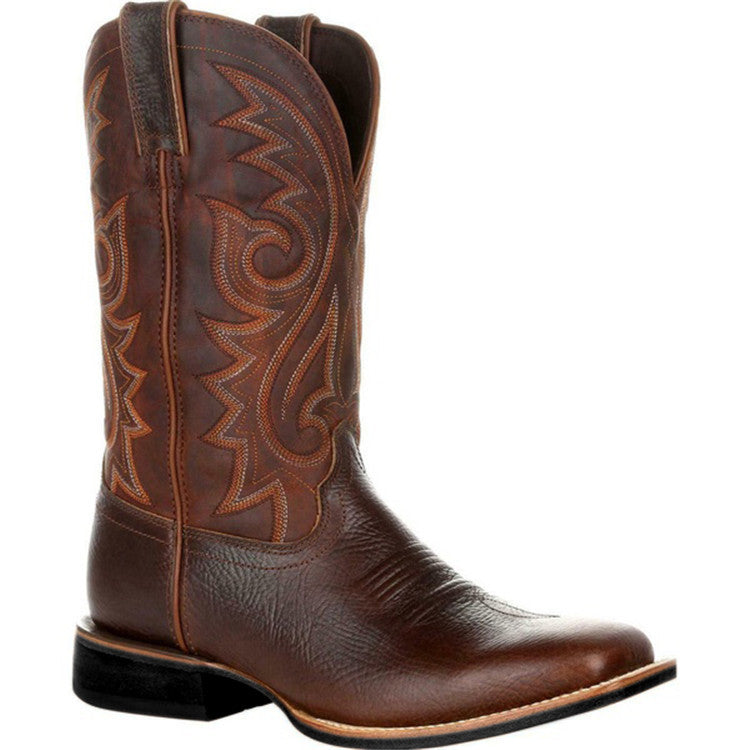 Milo | Men's Western Embroidered Square-Toe Cowboy Boots