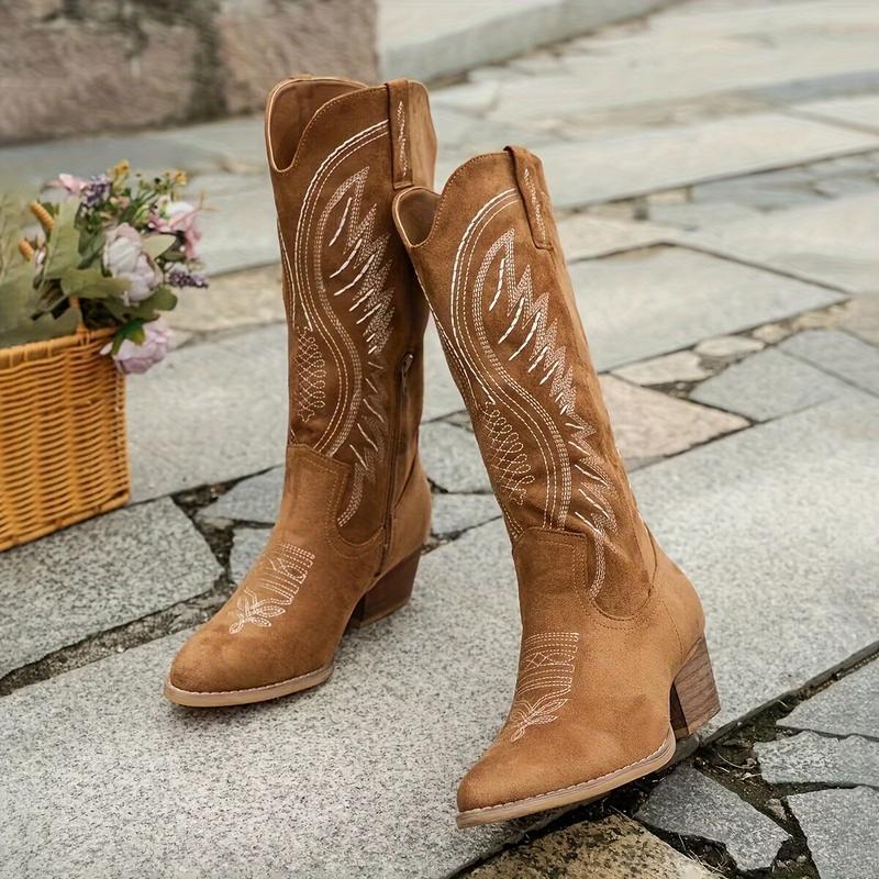 Juniper | Women's Low-Heel Satin Cowboy Boots