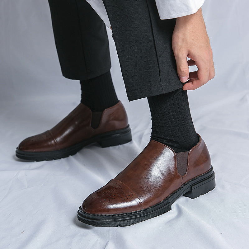 Mens Brogue Leather Lace-Up Shoes
