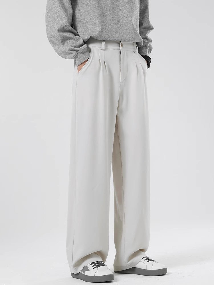 Mens Casual Loose Fit Dress Pants