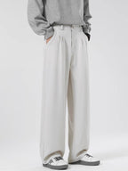Mens Casual Loose Fit Dress Pants
