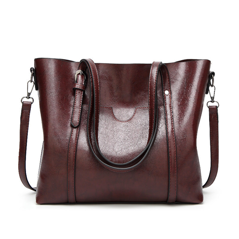 Layla | Women's Large Faux Leather Shoulder & Crossbody Tote Bag