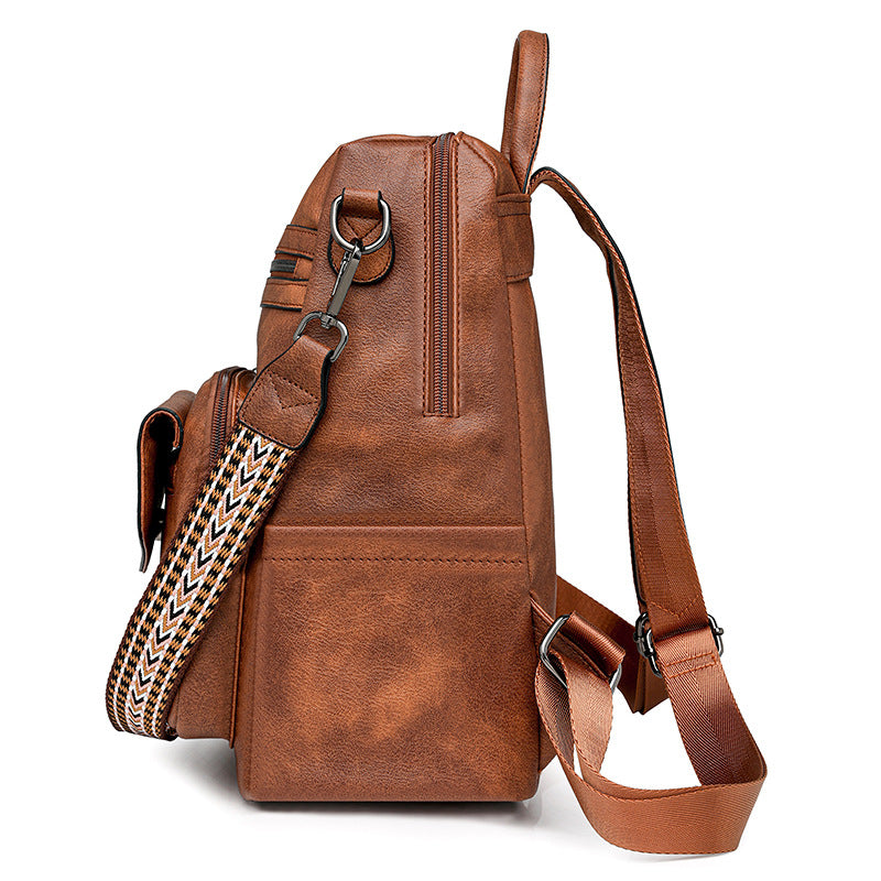 Solange | Women's Two-Tone Faux Leather Convertible Backpack