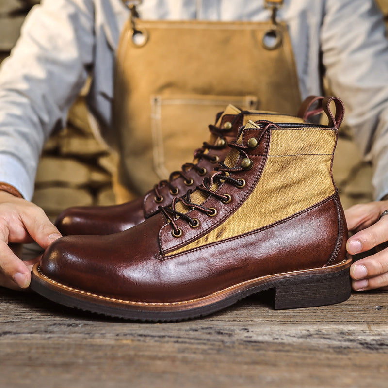 Silas | Men's Retro Leather Ankle Boots