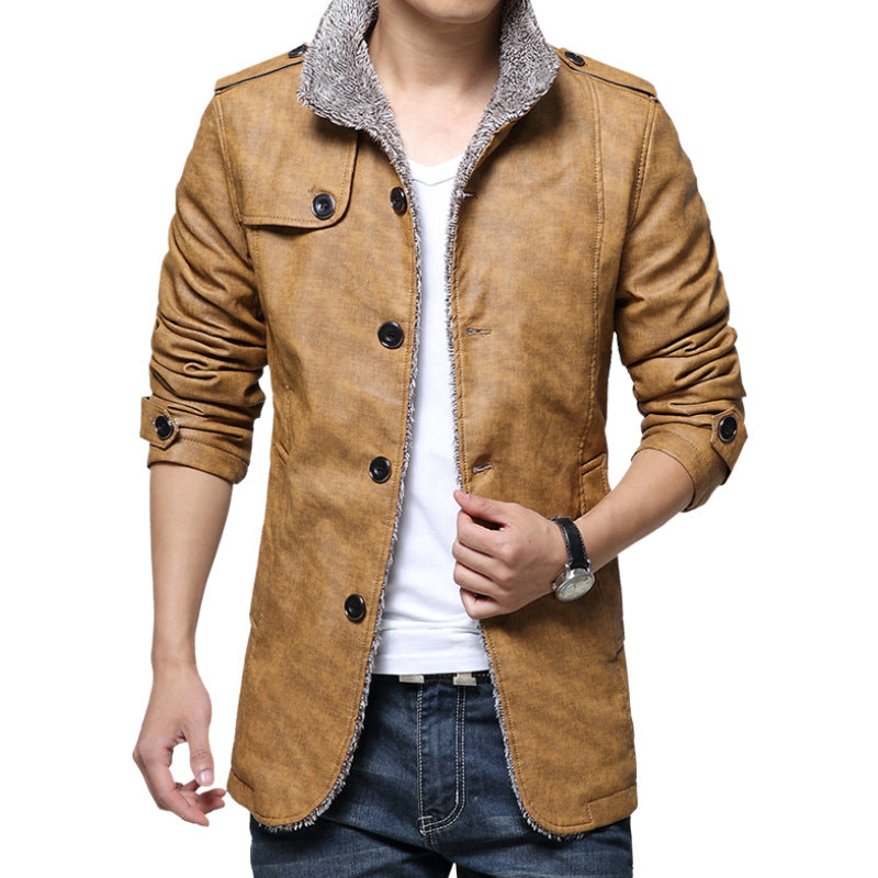 Emile | Men's Faux Leather Winter Jacket