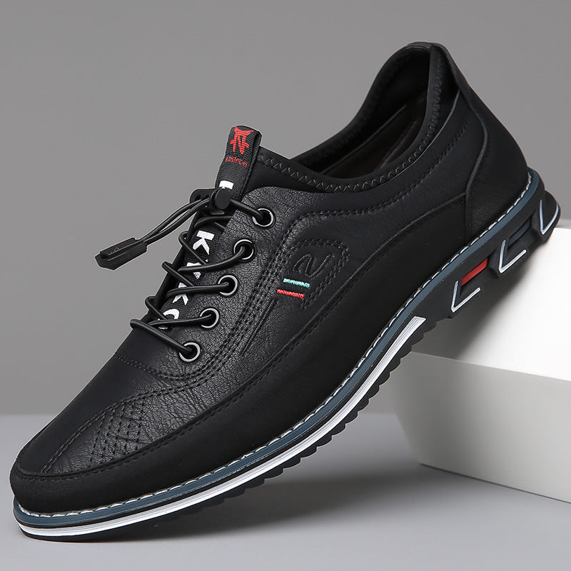 Nolan | Men's Casual Lace-Up Faux Leather Low-Top Sneakers