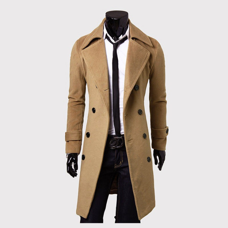 Edmund | Men's Double-Breasted Wool-Look Overcoat