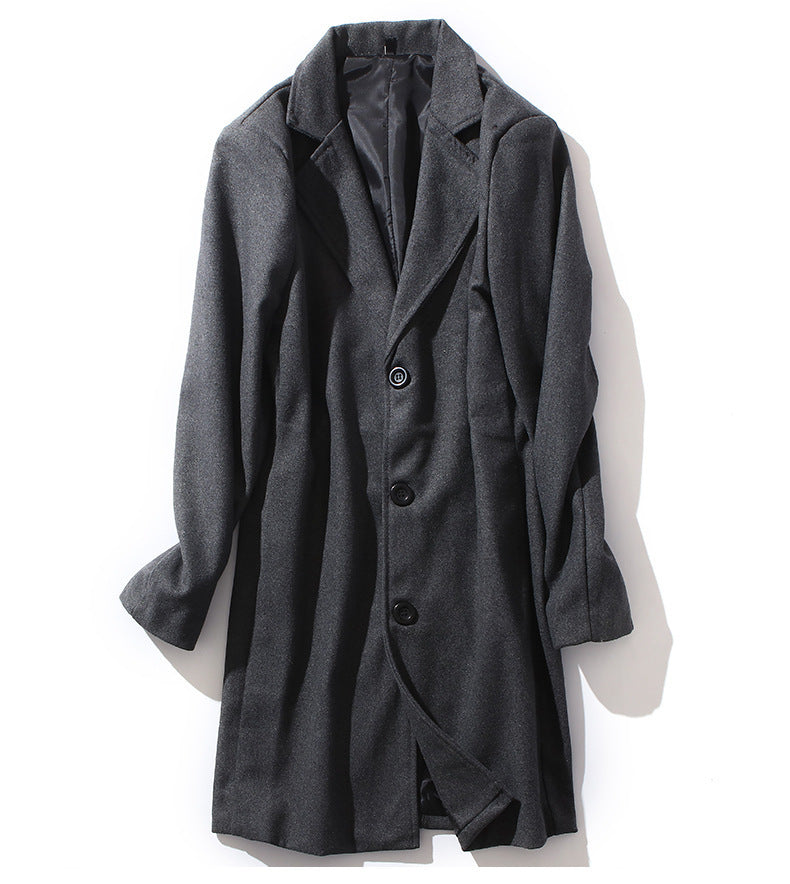 Hector | Men's British-Style Mid-Length Wool-Blend Coat