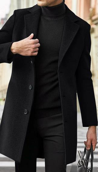 Hector | Men's British-Style Mid-Length Wool-Blend Coat