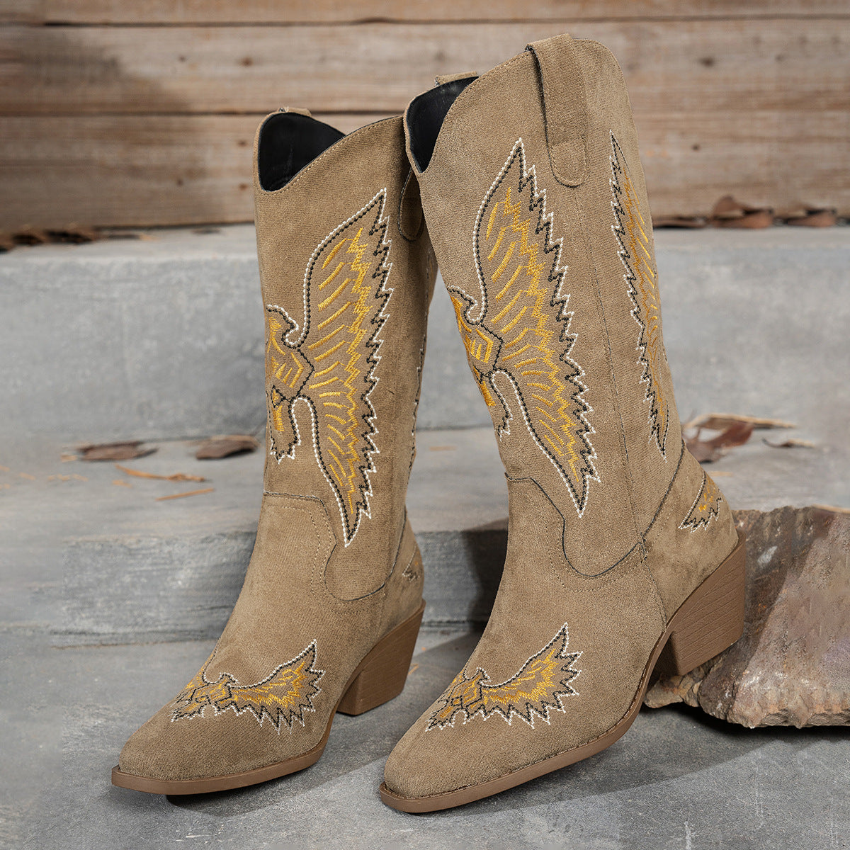 Rosalind | Women's Suede Square-Toe Cowboy Boots