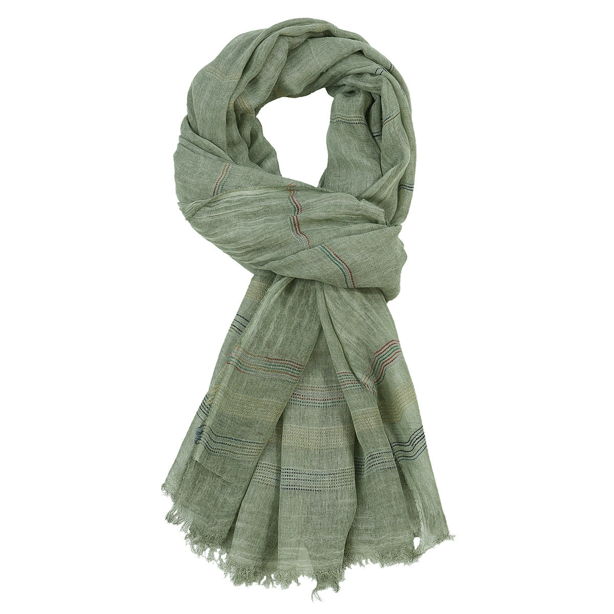 Leon | Men's Yarn-Dyed Striped Cotton-Modal Scarf