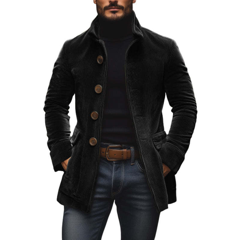 Bastien | Men's Stand-Collar Corduroy Blazer