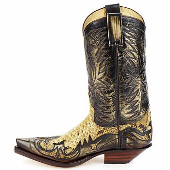 Casper | Men's Snake-Embroidered Western Cowboy Boots