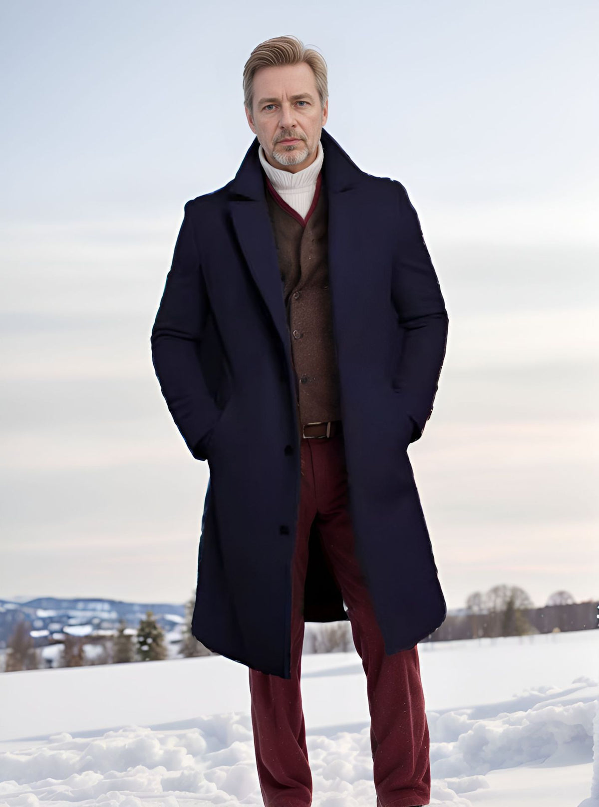 Caspian | Men's Wool-Look Tailored Overcoat