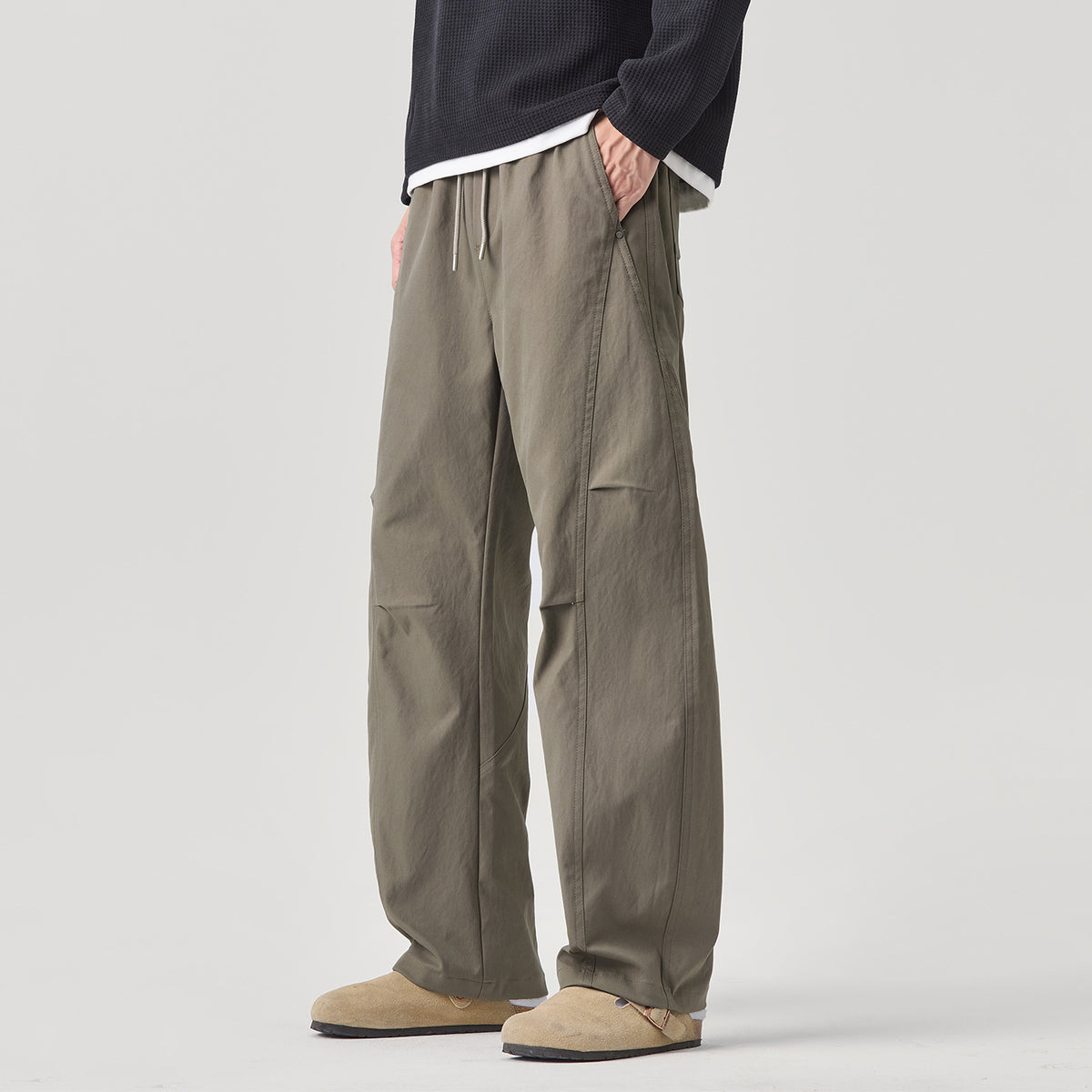 Alaric | Men's Elastic-Waist Wide-Leg Casual Pants