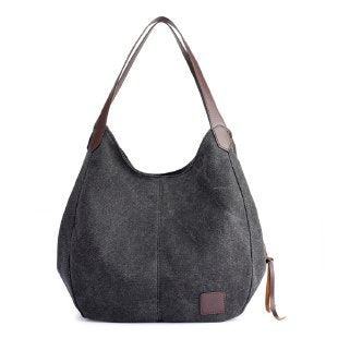 Elodie | Women's Multi-Pocket Canvas Tote Bag